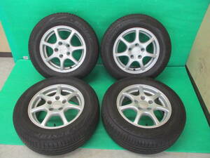 ホンダ MODULO(16×6J+55 5H-114.3) 2021年製 バリ山 DUNLOP LE MANS V 205/65R15 4本set 埼玉県発 現物確認OK♪205/65-15