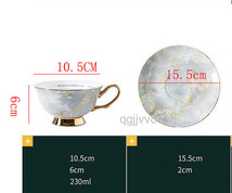 コーヒーカップ ティーカップ ソーサー スプーン 2点セット マグカップ 北欧風 陶器 油絵風 ギフト 大きい 安い 高級 おしゃれ/SP18 _画像7