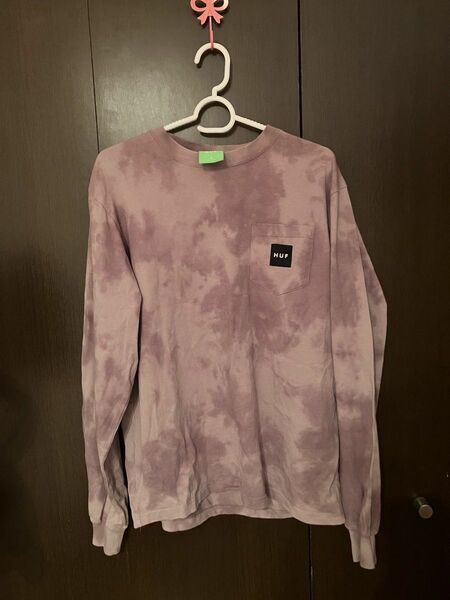 HUF 22SS TIE DYE BOX LOGO POCKET LS TEE