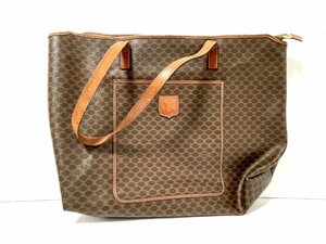 【中古】CELINE セリーヌ　ハンドバッグ　カバン　ブラウン　キャンバス