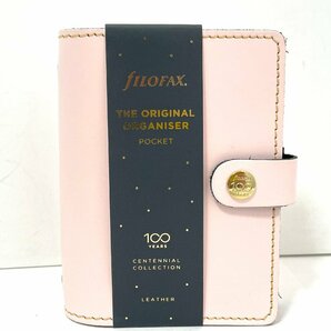 【未使用品】FILOFAX 手帳カバー 100周年システム手帳 レザー ピンクの画像2