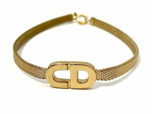 【中古】Christian Dior　クリスチャンディオール　ブレスレット　ロゴ　ゴールド