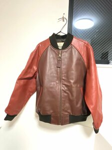 【中古】WILD TURKEY ワイルドターキー　スタジャン　ジャケット　ブルゾン　レザー　ブラウン