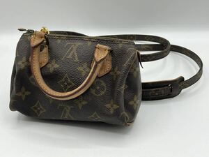 24022162001 【1円～！】LOUIS VUITTON ルイヴィトン モノグラム ミニスピーディ M41534 ハンドバッグ ショルダーバッグ ジャンク 中古