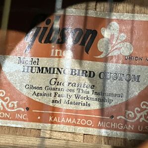 240410309003 Gibson HUMMINGBIRD CUSTOM エレアコースティックギター ギブソン ハミングバード カスタム ケース付 現状品 中古の画像7