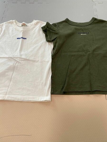 ミキハウス　ダブルビー　ロゴ　半袖Tシャツ　二枚セット　130 トップス 半袖
