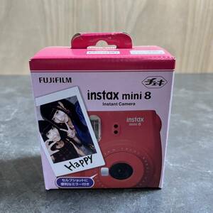 ☆未使用 FUJIFILM 富士フィルム instax mini 8 インスタントカメラ カメラ チェキ ラズベリー セルフミラー ①(中古品/現状品/保管品)☆