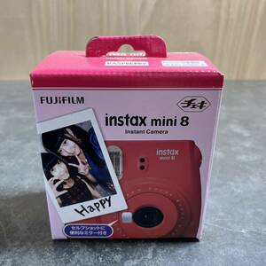 ☆未使用 FUJIFILM 富士フィルム instax mini 8 インスタントカメラ カメラ チェキ ラズベリー セルフミラー ②(中古品/現状品/保管品)☆