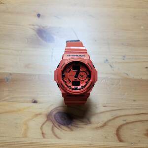 ☆CASIO カシオ 腕時計 G-SHOCK GA-150A デジアナ メタリックオレンジ(中古品/現状品/保管品)☆