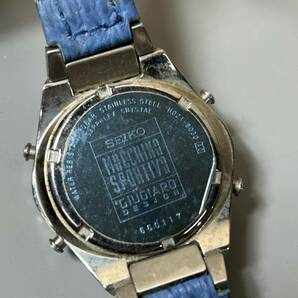 ☆SEIKO セイコー MACCHINA SPORTIVA GIUGIARO DESIGN 腕時計 H021-8030 クォーツ式 デジアナ メンズ 時計(中古品/現状品/保管品)☆の画像7