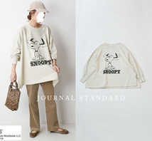 PEANUTS × relume JOURNAL STANDARD SNOOPY スリットスウェット_画像1