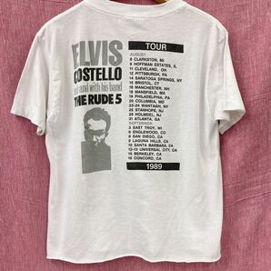 ヴィンテージ 80s エルヴィスコステロ Elvis Costello ツアー Tシャツ / Dr.Feelgood T Bone Burnett Nick Lowe の画像2