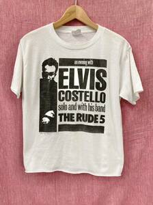 ヴィンテージ 80s エルヴィスコステロ Elvis Costello ツアー Tシャツ / Dr.Feelgood T Bone Burnett Nick Lowe 