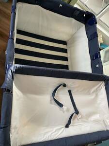 KATOJI play yard crib bed folding type navy blue 63509 play yard Kato ji free shipping baby supplies 