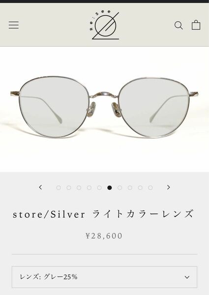 Re SEE store/Silver ライトカラーレンズ　グレー25%