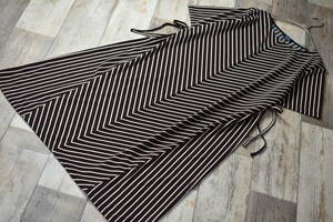 Part2 by Junko Shimada stripe pattern jersey long One-piece size L