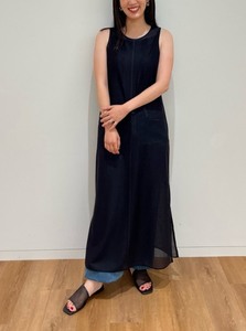 Lサイズ美品★UNIQLOユニクロのmamekurogoutiマメクロゴウチメッシュマキシワンピース