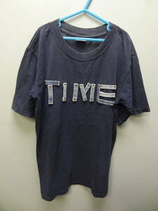 全国送料無料 アメリカUSA古着 デニム素材のロゴ付き メンズ 綿100%素材 アンビル anvil 紺色 半袖Tシャツ サイズ S