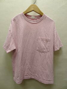 全国送料無料 ギャップ GAP メンズ パープルピンク色 半袖 胸ポケット付き 無地Tシャツ XXS