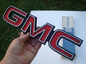 エンブレム *アウトレット品* GM Chevrolet シボレー GMC ビンテージ フロント フード 赤 レッド メッキ ピックアップ トラック