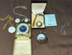 中古 ジャンク 懐中時計 時計色々 REMINGTONＡＬＢＡ SEIKO 美装 傷、汚れあります。 アンティーク 6個