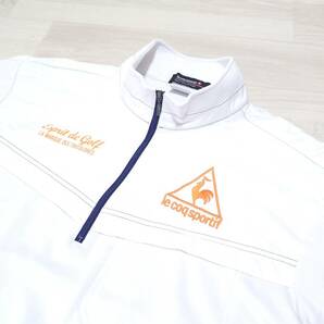 ☆le coq sportif GOLF ☆ルコック ☆ゴルフウエア ☆ハーフジップ ☆YKKファスナー ☆モックネック半袖 ☆プルオーバー ☆L の画像4