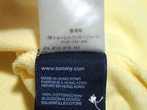 ☆TOMMY HILFIGER　☆トミーヒルフィガー　☆コットン　☆鹿の子　☆半袖ポロシャツ　☆イエロー　☆メンズ　☆L_画像9