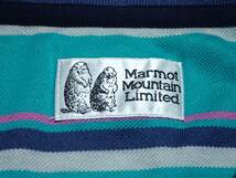 ☆Marmot　☆マーモット　☆アウトドアウエア　☆コットン・ポリエステル　☆ボーダー柄　☆半袖ポロシャツ　☆ブルー系　☆メンズ　_画像7