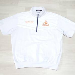 ☆le coq sportif GOLF ☆ルコック ☆ゴルフウエア ☆ハーフジップ ☆YKKファスナー ☆モックネック半袖 ☆プルオーバー ☆L の画像2