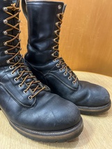 希少 90s RED WING 2210 ロガーブーツ 12D PT91 刺繍羽タグ R60410_画像8