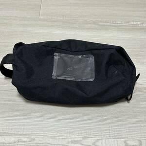 沖縄 米軍放出品 POUCH サイドポーチ ユーティリティ ポーチ アウトドア ブラック ベルクロ キャンプ 便利 (管理番号LM129)