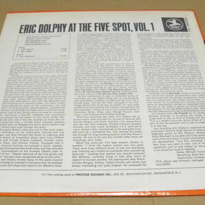 （輸入盤・LP） ERIC DOLPHY / AT THE FIVE SPOT,VOL.1の画像2