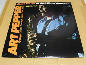 （輸入盤・LP）　ART PEPPER 　/　MORE FOR LES AT THE VILLAGE VANGUARD VOL.4