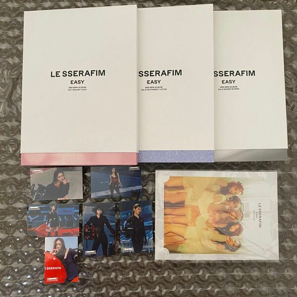 LE SSERAFIM EASY アルバム3携帯セット クリアポスター&FEARLESSトレカ付き