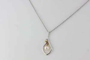 MIKIMOTO ミキモト パール6㎜ SILVER/K18 ネックレス 良品 