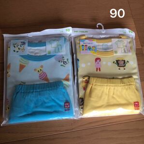 新品未使用品 ユニクロ UNIQLO ドライパジャマ 半袖 いないいないばぁっ！ みいつけた！ 90