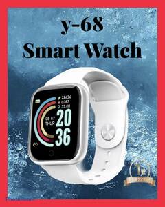 *Y-68 white smart watch fitness health * popular notification LINE