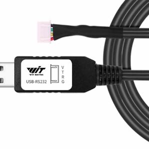 WitMotion USB to RS232 UARTコンバータケーブル（CH340チップ付き) アダプター（1メートル、黒）