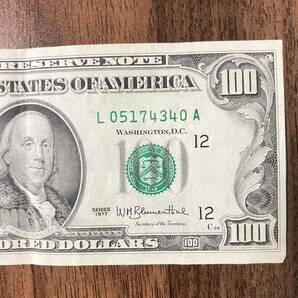 アメリカ紙幣 ドル紙幣 旧100ドル札 USA 米国 外国銭 コレクション 100ドル 100＄ No.2の画像4