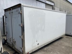 【引取限定　Mie Prefecture桑名市長島町】container　倉庫　物置　保冷Van　truck箱　サイドドア451x186x218cm TV86