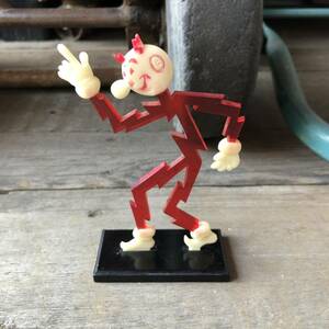 即決④ ～50s REDDY KILOWATT オリジナル ヴィンテージ レディキロワット カードホルダー フィギュア グローインザダーク 蓄光