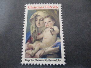 Art hand Auction ★★ America 1982 [Christmas stamp (Madonna and Child by Giovanni Battista Tiepolo)] Single piece, unused, no glue ★★ Religious painting, antique, collection, stamp, postcard, north america