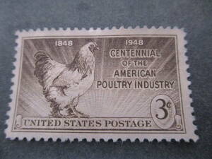 *** America 1948 year [ house . industry 100 year 3C ] single one-side unused glue less ***