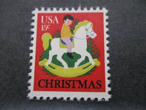 ★★★　アメリカ　1978年【　クリスマス切手　(　おもちゃの馬　)　】未使用　NH　糊有　★★★