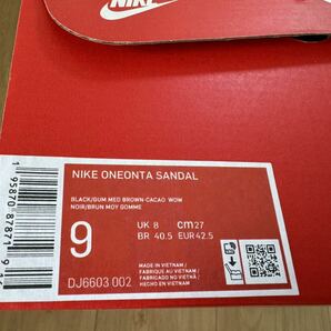 NIKE ONEONTA SANDAL ナイキ オニオンタ サンダル US9 27cm DJ6603 002 ブラック ブラウン 未使用 新品の画像5