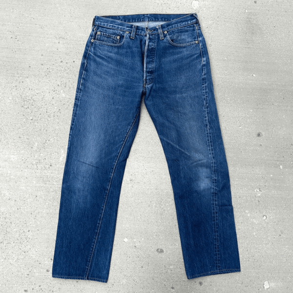 80s セルビッジ オリジナル Levi’s 501 W35(W33) L40 ビンテージ 耳 濃紺 中古 ジーンズ セルビッチ 赤耳 Led Line デニムパンツ 2501