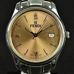 FENDI Fendi наручные часы кварц мужской 210G серебряный бежевый 