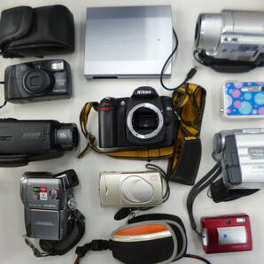 SONY Victor TOSHIBA PENTAX Olympus Canon Nikon ビデオカメラ フィルムカメラ デジタルカメラ 付属品多数 ジャンク品セットの画像5