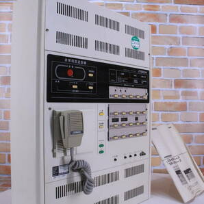 Victor 非常用放送設備 EMERGENCY AMPLIFIER EM-C80Dシリーズ 2001年製 15回線 マイク/SSV1135付き■(R1128)の画像2