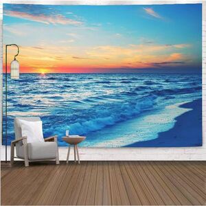  tapestry sea side ornament fabric equipment ornament supplies wall decoration wall . pattern change part shop window curtain stylish decoration piece . gift 